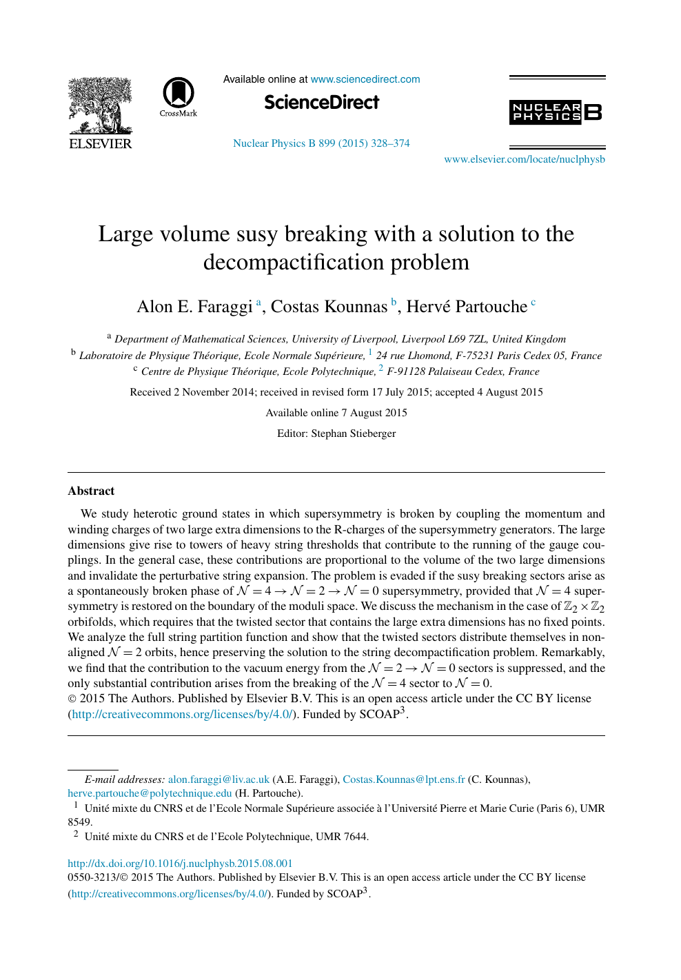 Large Volume Susy Breaking With A Solution To The Decompactification Problem Topic Of Research Paper In Physical Sciences Download Scholarly Article Pdf And Read For Free On Cyberleninka Open Science Hub