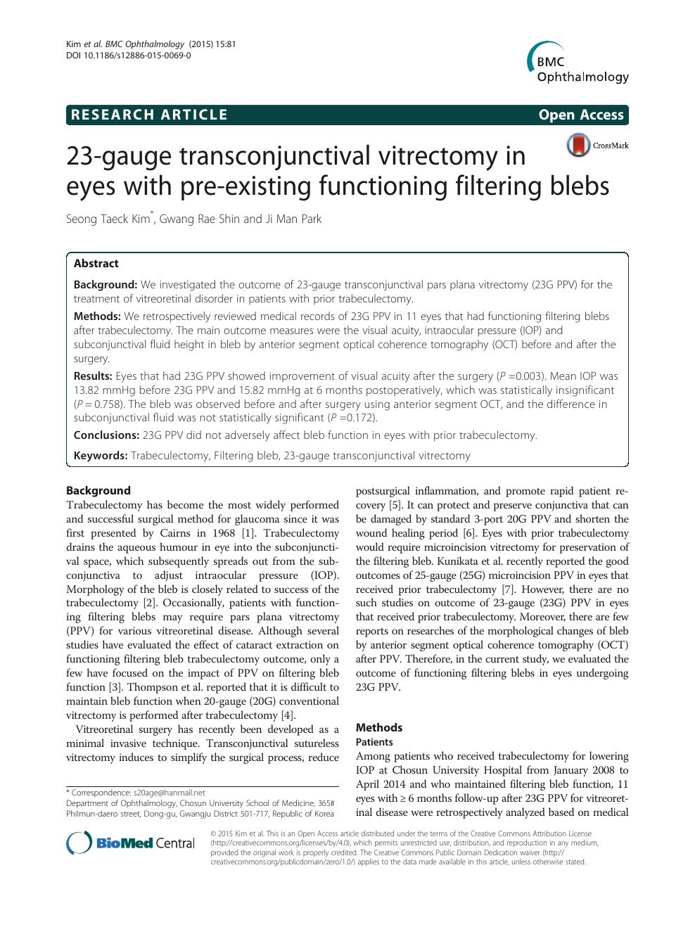 23-gauge transconjunctival vitrectomy in eyes with pre-existing