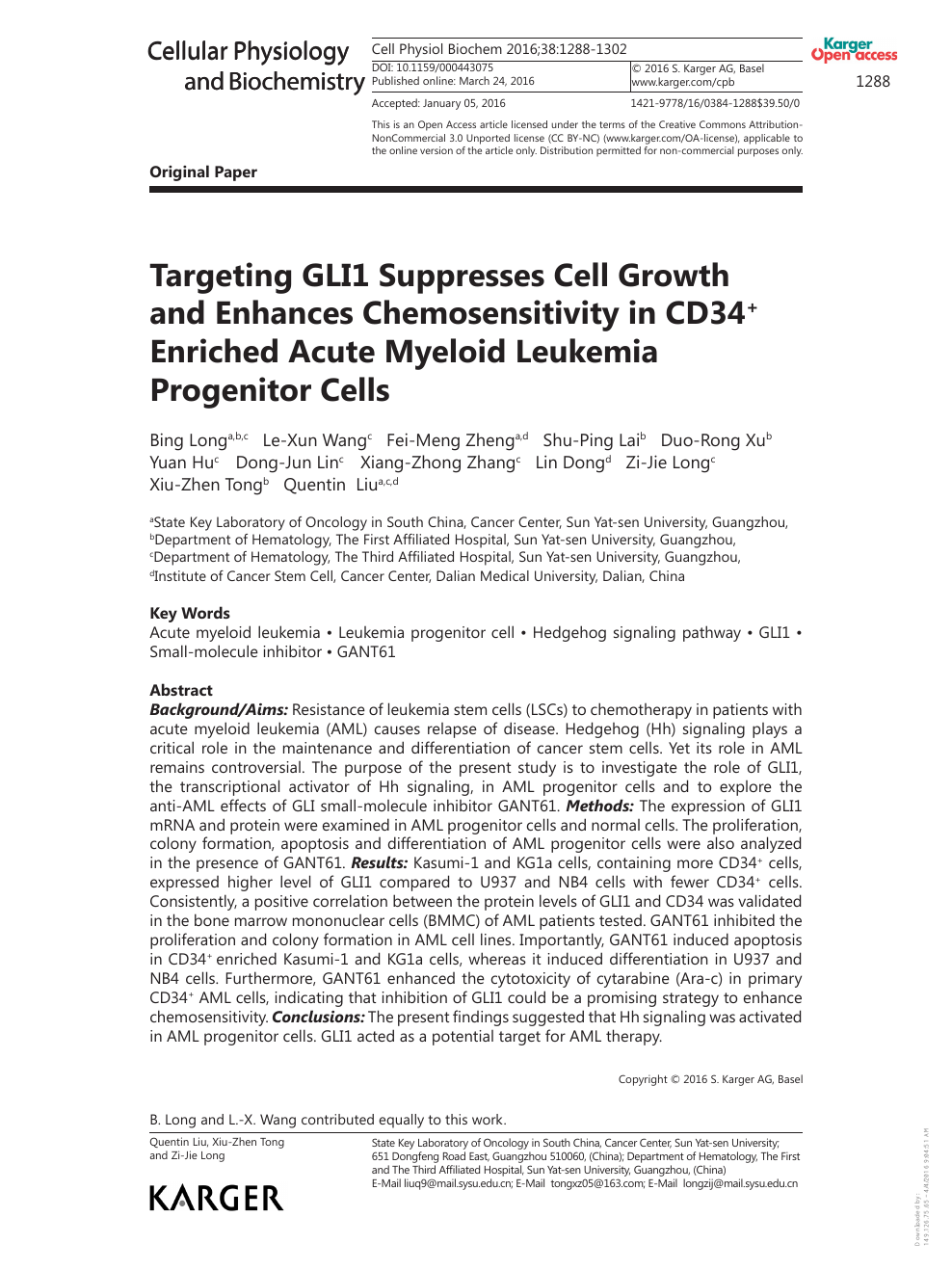 Targeting Gli1 Suppresses Cell Growth And Enhances - 