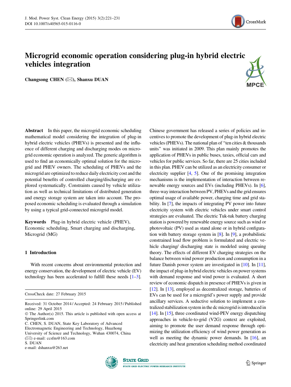 Microgrid Economic Operation Considering Plug In Hybrid Electric Vehicles Integration Topic Of Research Paper In Electrical Engineering Electronic Engineering Information Engineering Download Scholarly Article Pdf And Read For Free On Cyberleninka