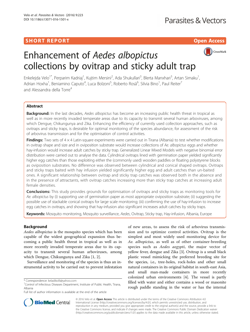 Enhancement Of Aedes Albopictus Collections By Ovitrap And Sticky Adult Trap Topic Of Research Paper In Biological Sciences Download Scholarly Article Pdf And Read For Free On Cyberleninka Open Science Hub