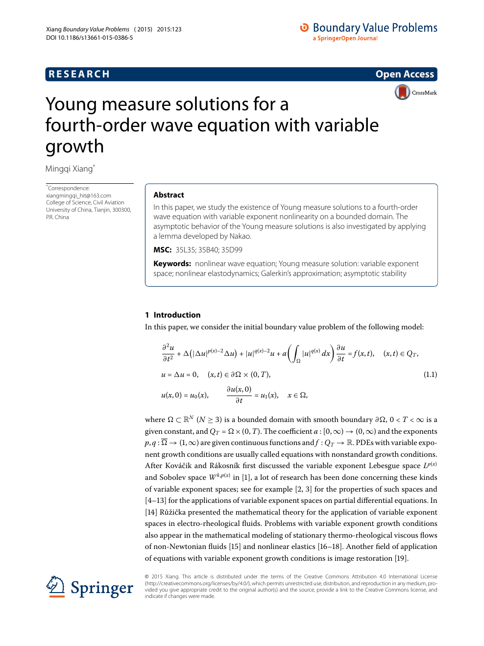 Young Measure Solutions For A Fourth Order Wave Equation With Variable Growth Topic Of Research Paper In Mathematics Download Scholarly Article Pdf And Read For Free On Cyberleninka Open Science Hub