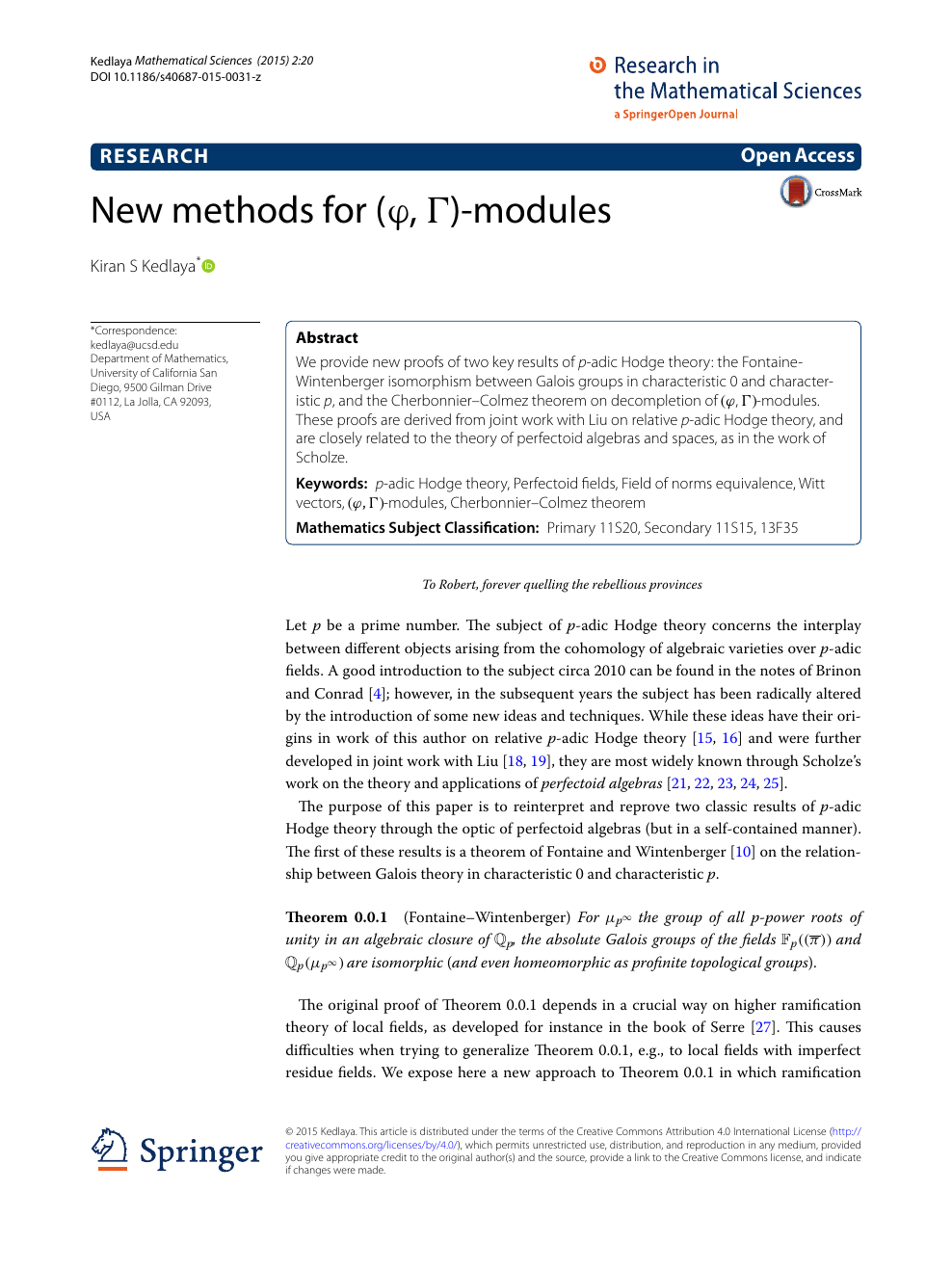 New Methods For Varphi Gamma F G Modules Topic Of Research Paper In Mathematics Download Scholarly Article Pdf And Read For Free On Cyberleninka Open Science Hub