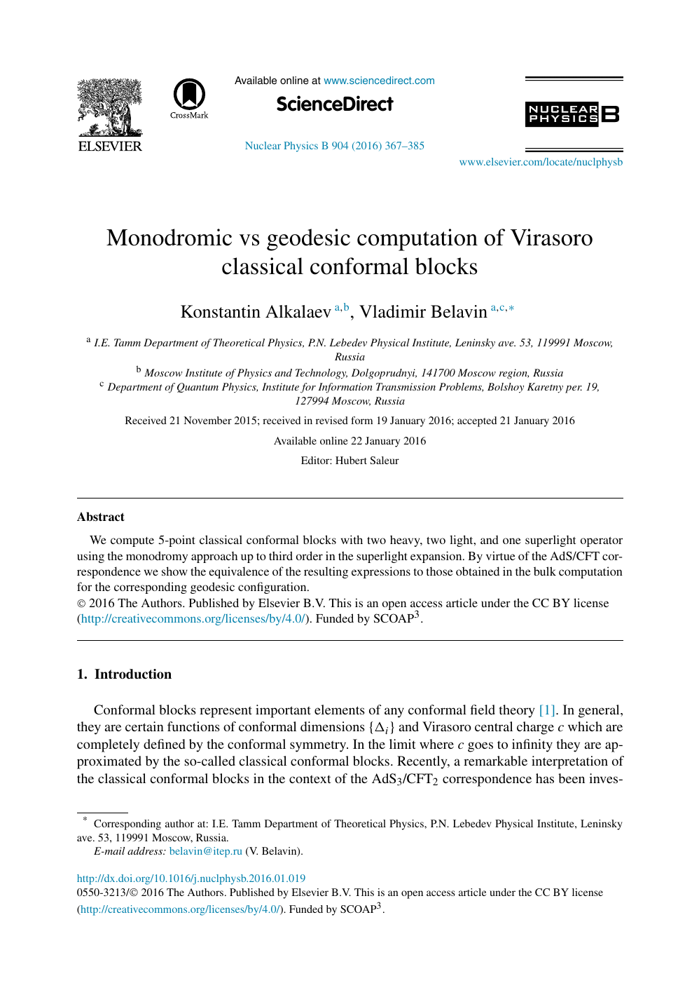 Monodromic Vs Geodesic Computation Of Virasoro Classical Conformal Blocks Topic Of Research Paper In Physical Sciences Download Scholarly Article Pdf And Read For Free On Cyberleninka Open Science Hub