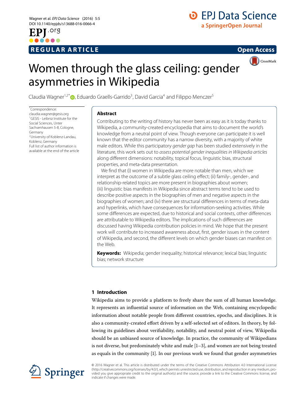 Women Through The Glass Ceiling Gender Asymmetries In