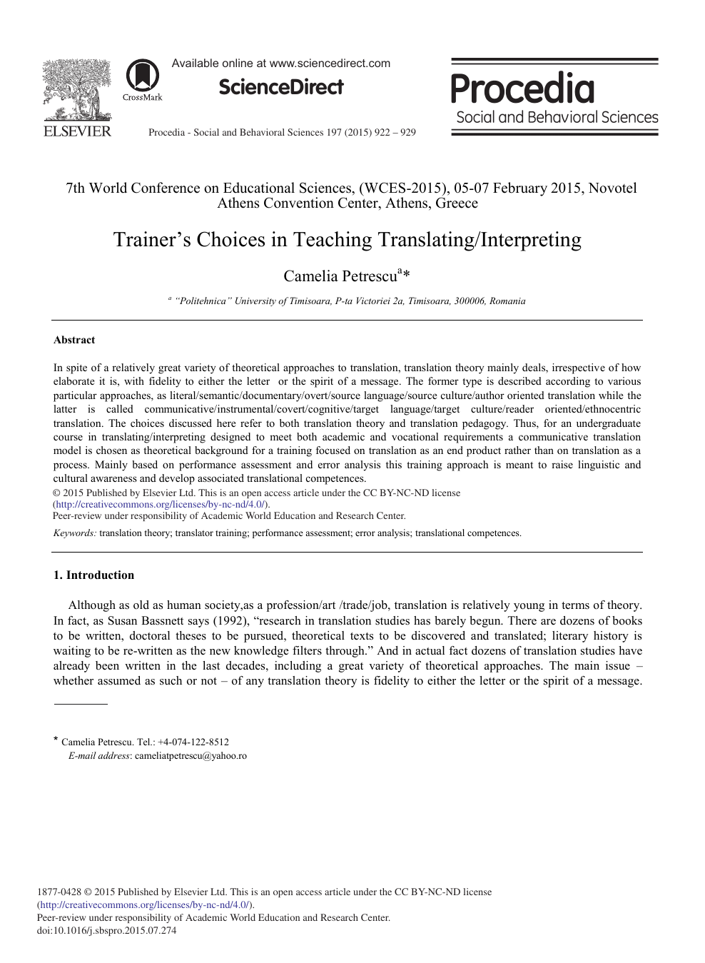 Trainer S Choices In Teaching Translating Interpreting Topic Of