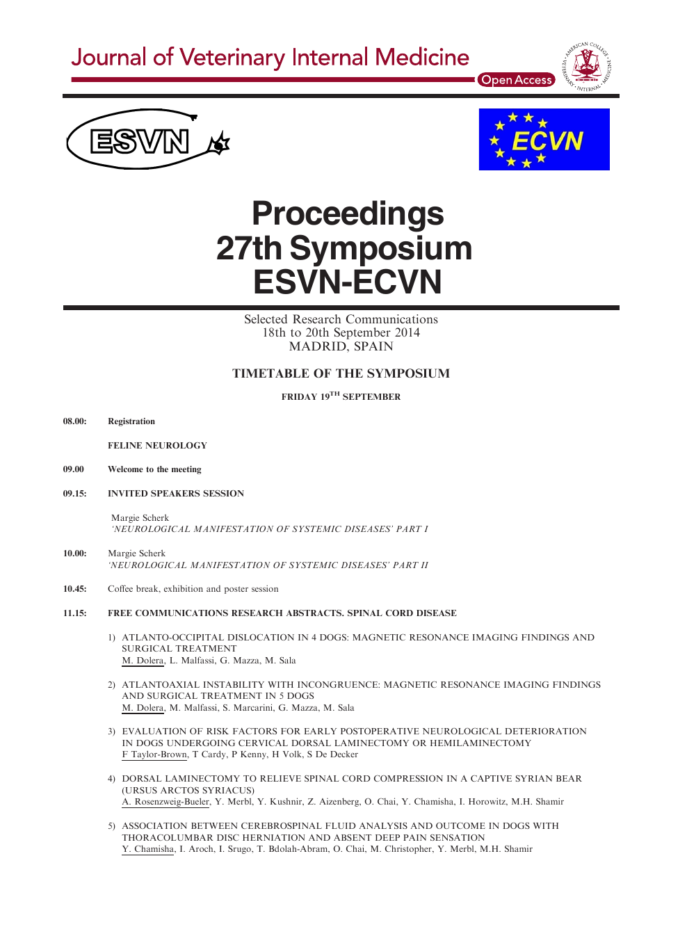 Klik Sentimenteel Egyptische Proceedings 27th Symposium ESVN-ECVN – topic of research paper in  Veterinary science. Download scholarly article PDF and read for free on  CyberLeninka open science hub.