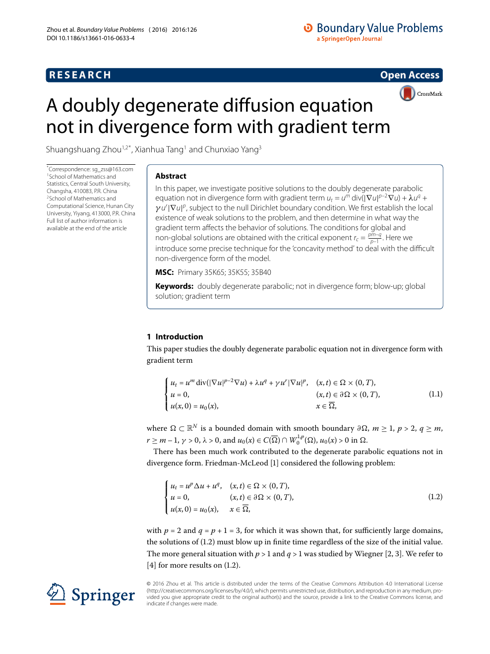 A Doubly Degenerate Diffusion Equation Not In Divergence Form With Gradient Term Topic Of Research Paper In Mathematics Download Scholarly Article Pdf And Read For Free On Cyberleninka Open Science Hub