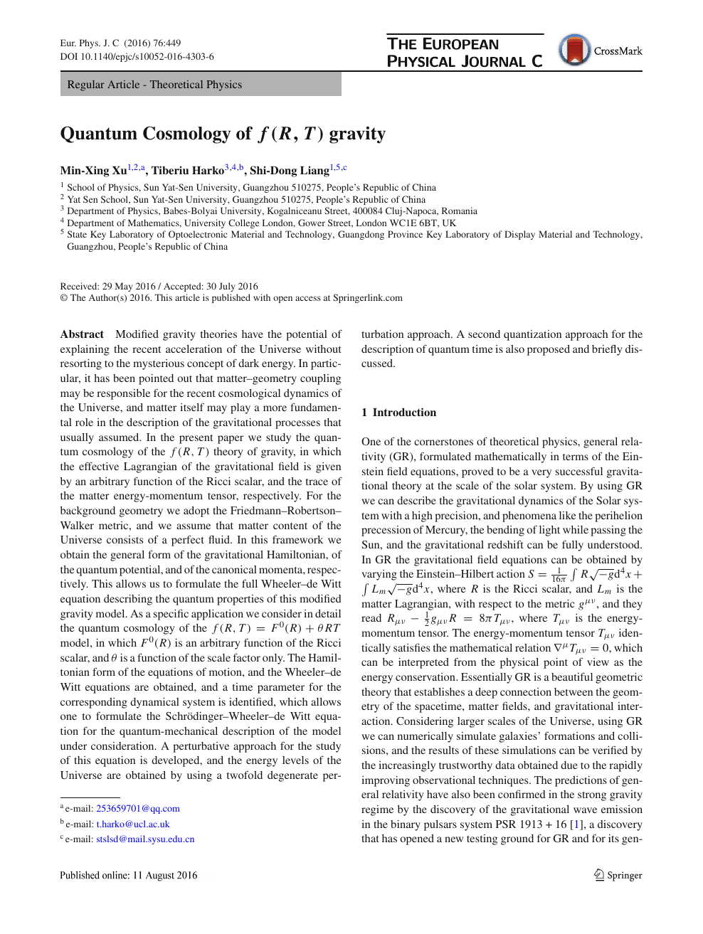 Quantum Cosmology Of F R T Gravity Topic Of Research Paper In Physical Sciences Download Scholarly Article Pdf And Read For Free On Cyberleninka Open Science Hub