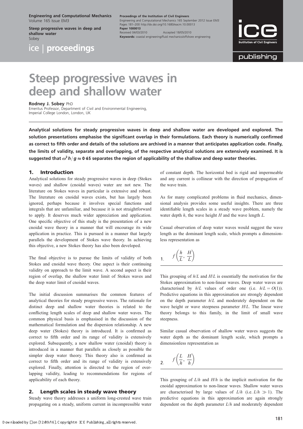 Steep Progressive Waves In Deep And Shallow Water Topic Of Research Paper In Earth And Related Environmental Sciences Download Scholarly Article Pdf And Read For Free On Cyberleninka Open Science Hub