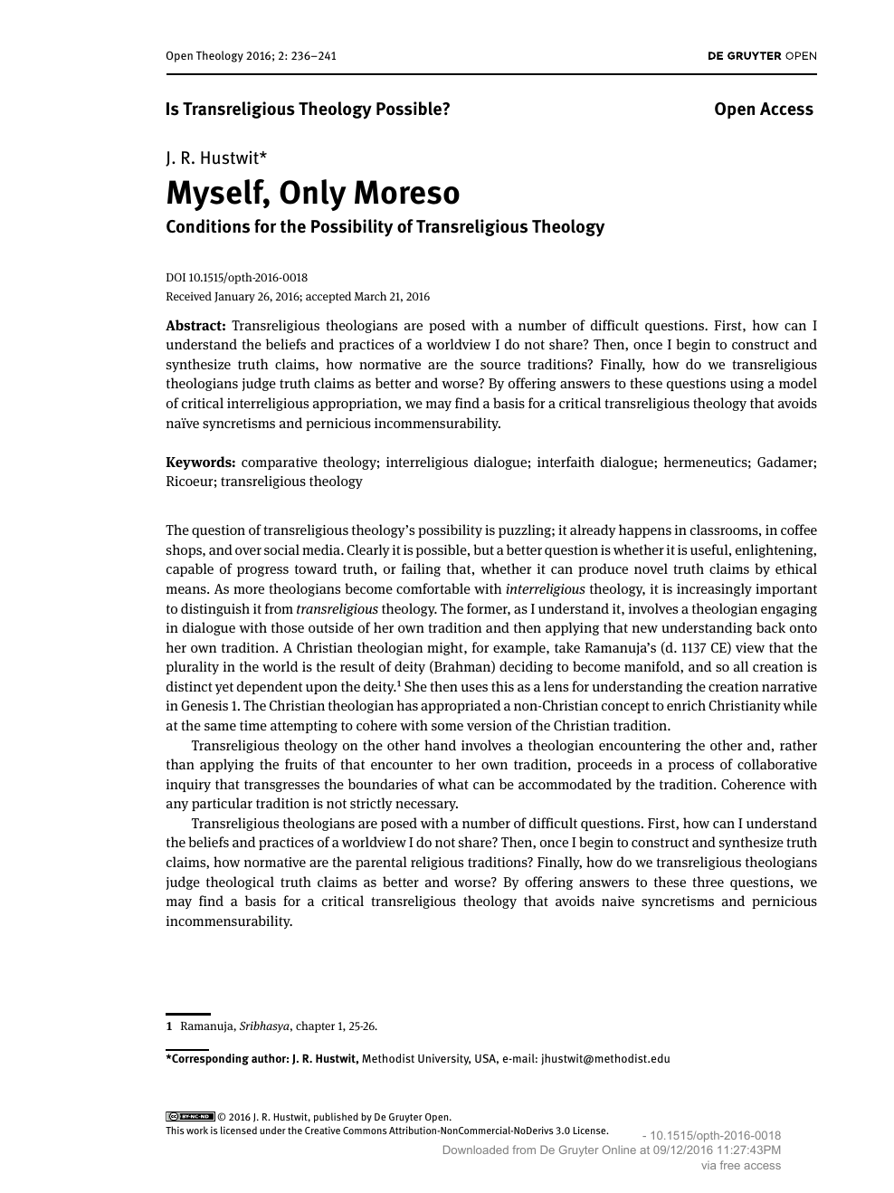 Myself, Only Moreso – topic of research paper in Philosophy, ethics and  religion. Download scholarly article PDF and read for free on CyberLeninka  open science hub.