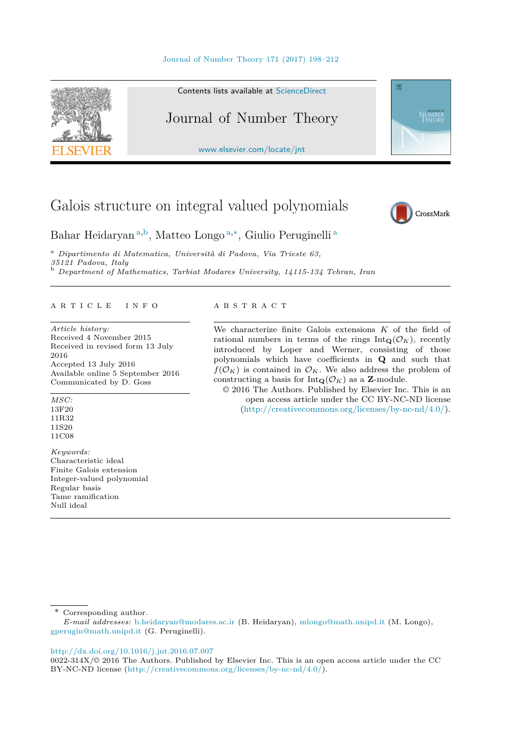 Galois Structure On Integral Valued Polynomials Topic Of Research Paper In Mathematics Download Scholarly Article Pdf And Read For Free On Cyberleninka Open Science Hub