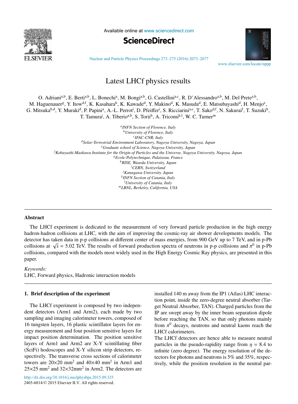Latest Lhcf Physics Results Topic Of Research Paper In Physical Sciences Download Scholarly Article Pdf And Read For Free On Cyberleninka Open Science Hub