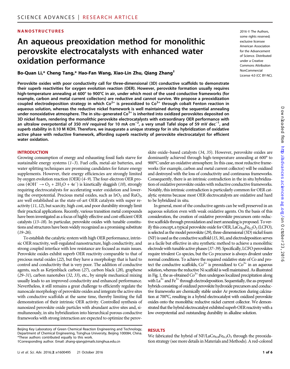 An Aqueous Preoxidation Method For Monolithic Perovskite Electrocatalysts With Enhanced Water Oxidation Performance Topic Of Research Paper In Nano Technology Download Scholarly Article Pdf And Read For Free On Cyberleninka Open Science