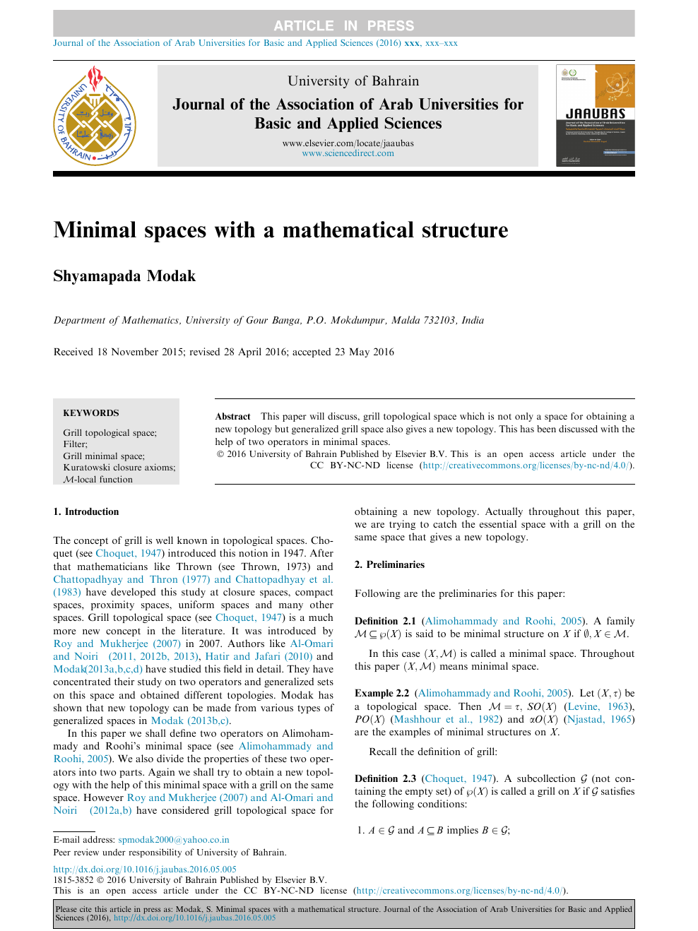 Minimal Spaces With A Mathematical Structure Topic Of Research Paper In Mathematics Download Scholarly Article Pdf And Read For Free On Cyberleninka Open Science Hub