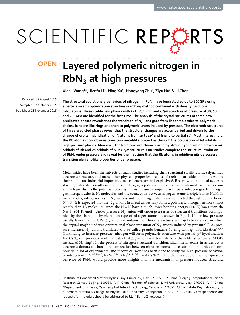 Layered Polymeric Nitrogen In Rbn3 At High Pressures Topic Of Research Paper In Materials Engineering Download Scholarly Article Pdf And Read For Free On Cyberleninka Open Science Hub