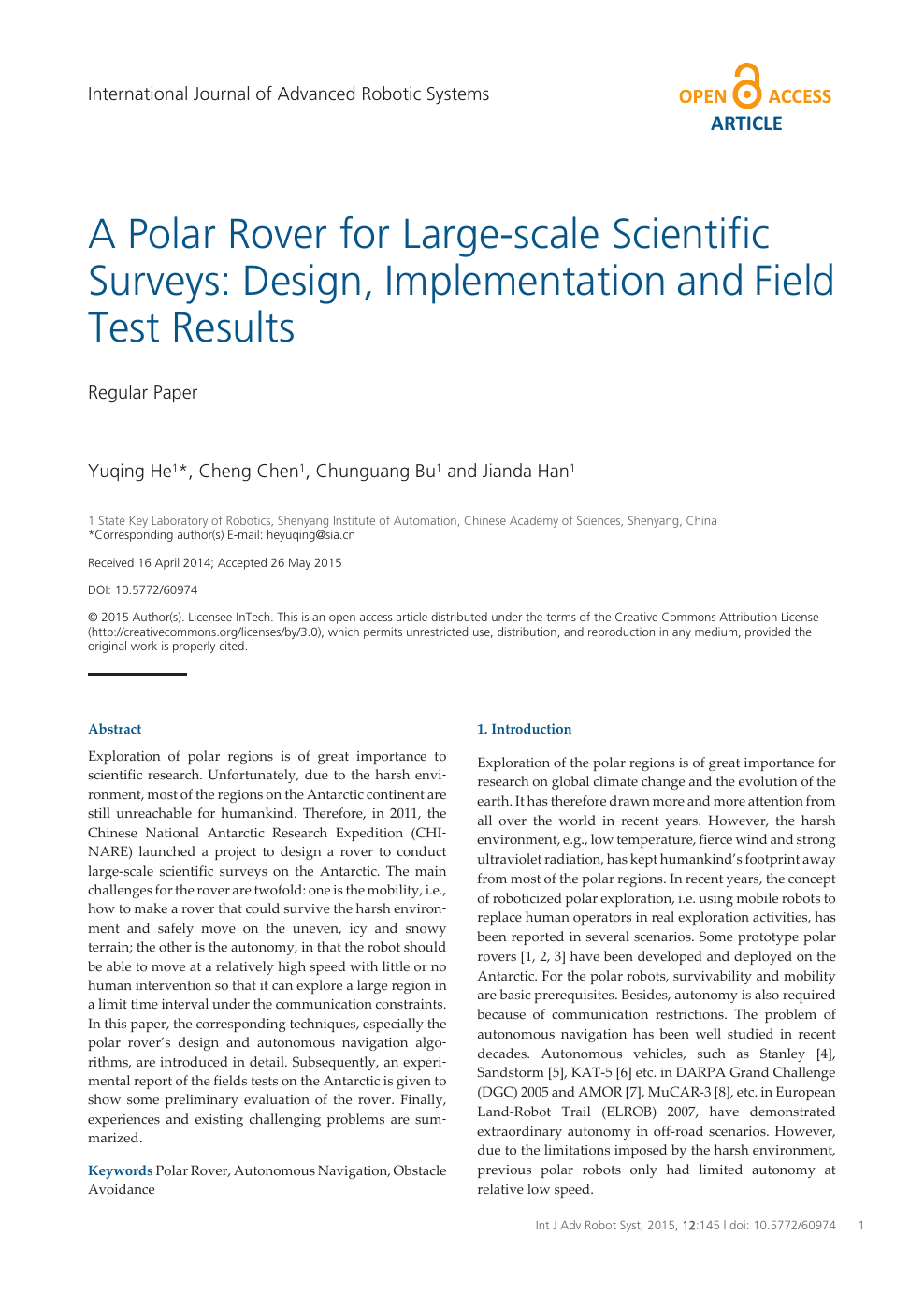 A Polar Rover For Large Scale Scientific Surveys Design - read paper