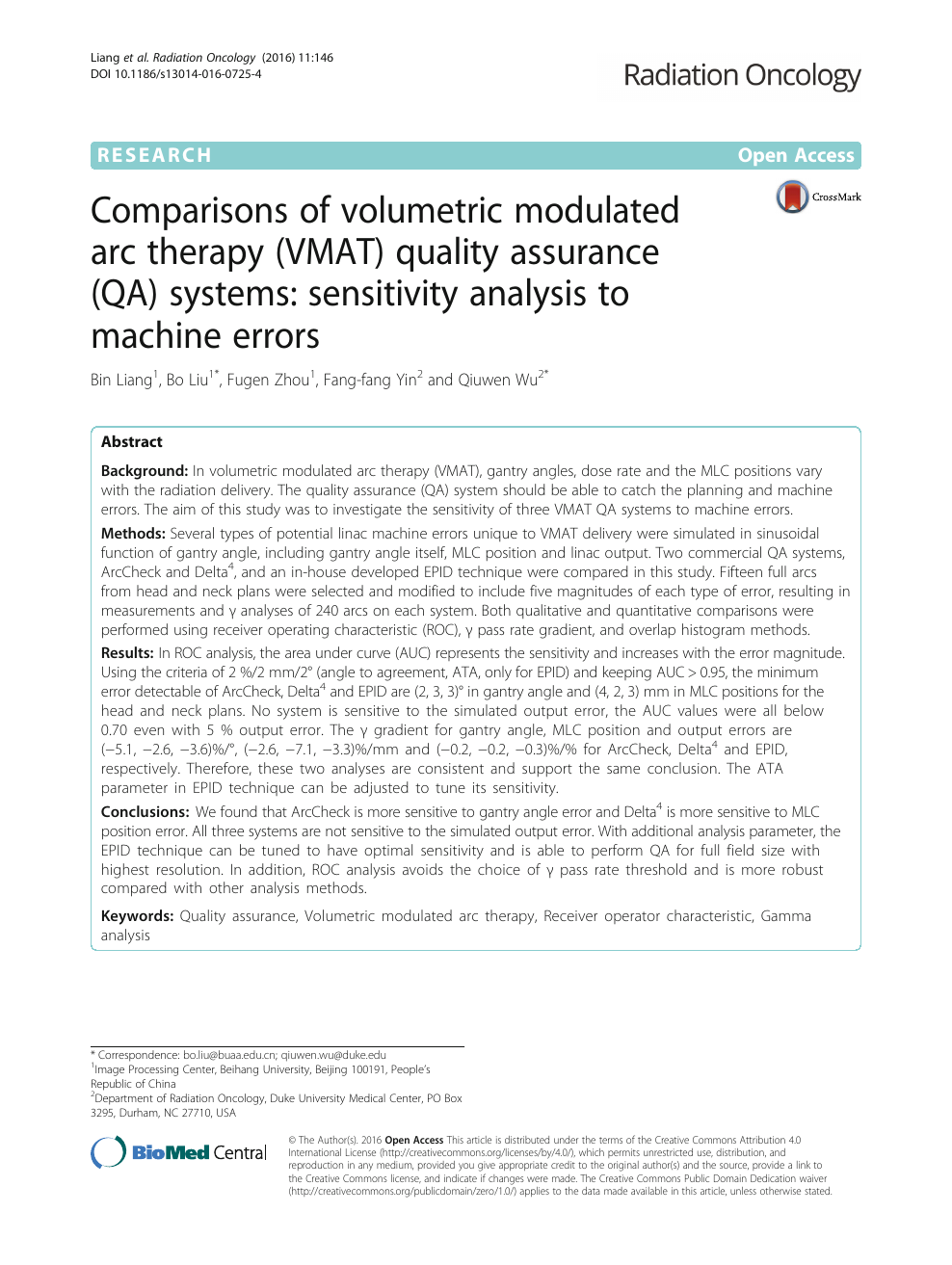 Comparisons Of Volumetric Modulated Arc Therapy Vmat Quality