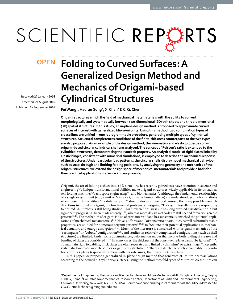 Folding To Curved Surfaces A Generalized Design Method And