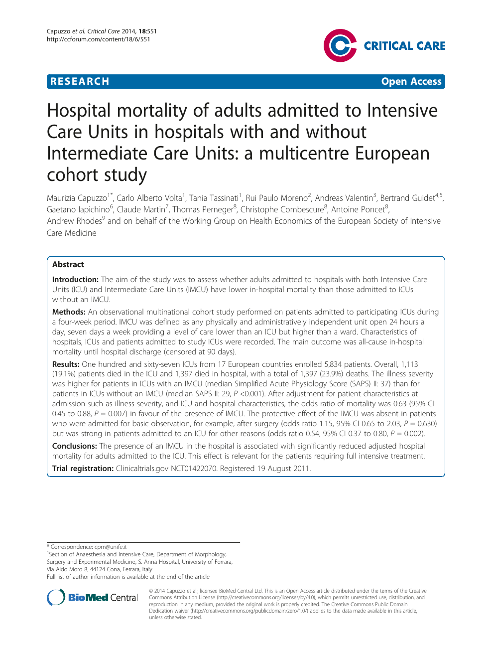 PDF) Comparison of Unplanned Intensive Care Unit Readmission Scores: A  Prospective Cohort Study