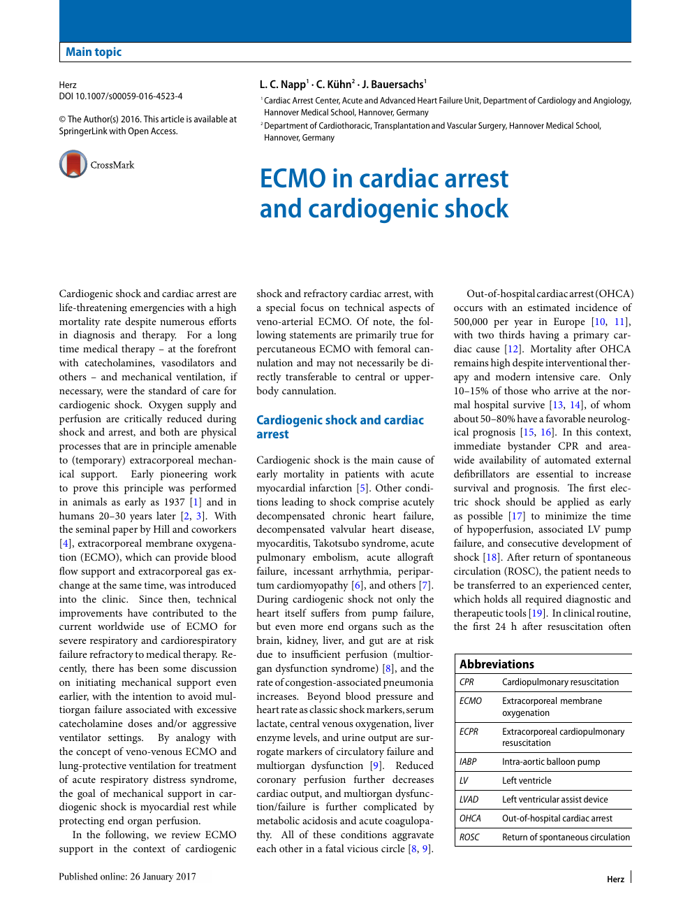 Ecmo In Cardiac Arrest And Cardiogenic Shock Topic Of Research Paper In Clinical Medicine Download Scholarly Article Pdf And Read For Free On Cyberleninka Open Science Hub