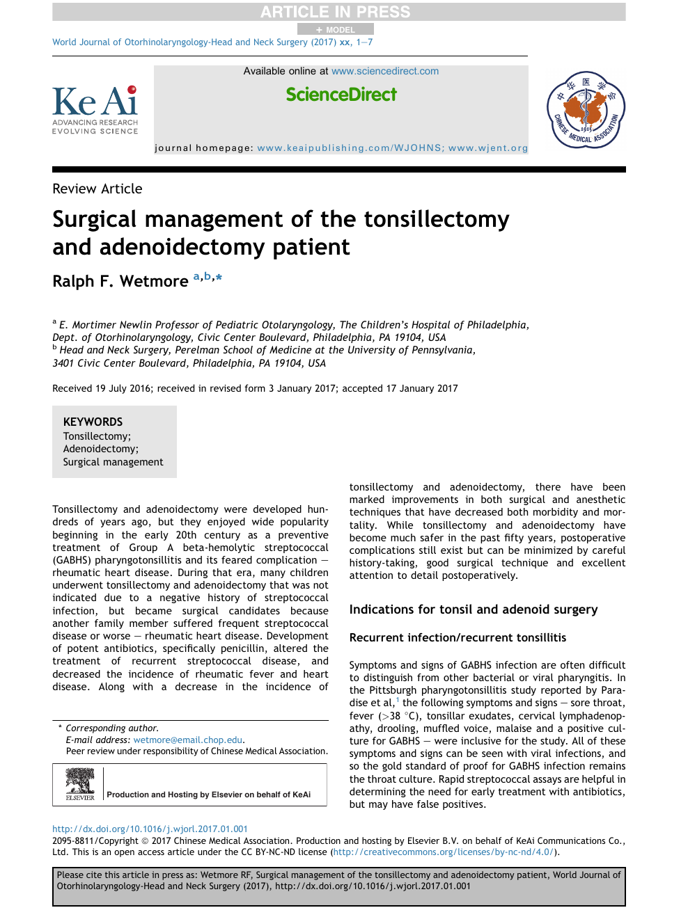 Tonsillectomy And Adenoidectomy Post Operative Care