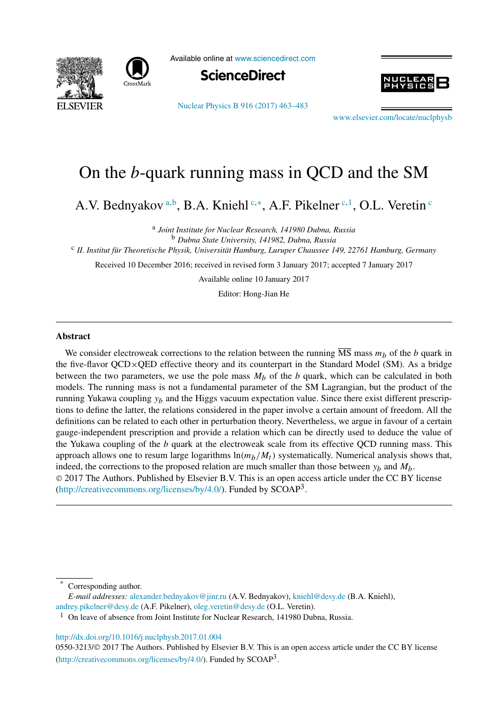 On The B Quark Running Mass In Qcd And The Sm Topic Of Research Paper In Physical Sciences Download Scholarly Article Pdf And Read For Free On Cyberleninka Open Science Hub