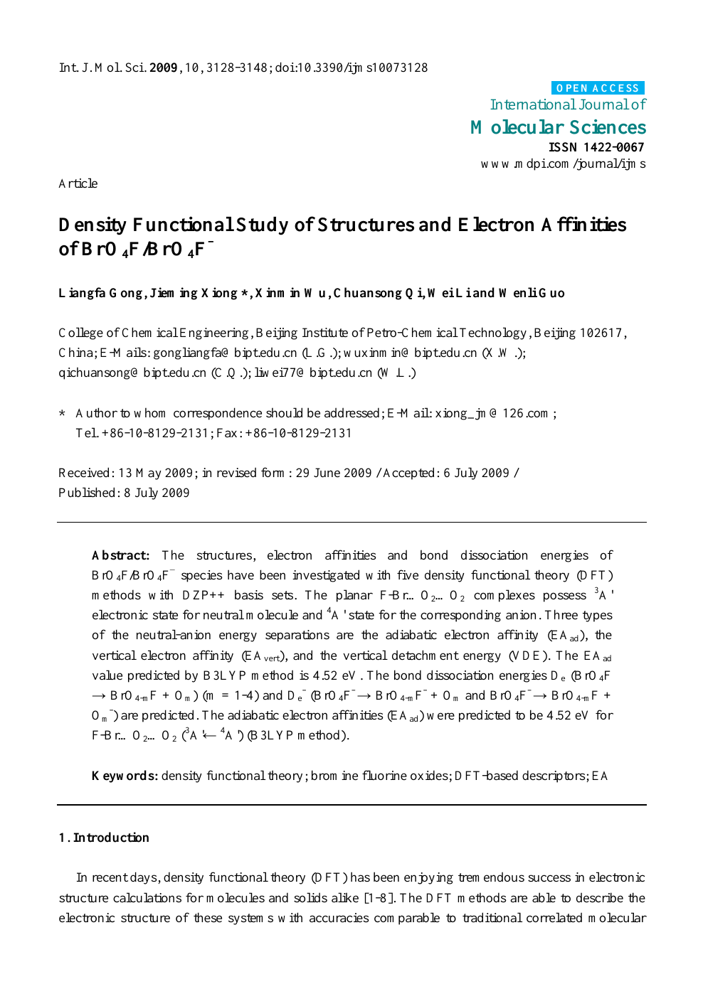 Density Functional Study Of Structures And Electron Affinities Of Bro4f Bro4f Topic Of Research Paper In Chemical Sciences Download Scholarly Article Pdf And Read For Free On Cyberleninka Open Science Hub
