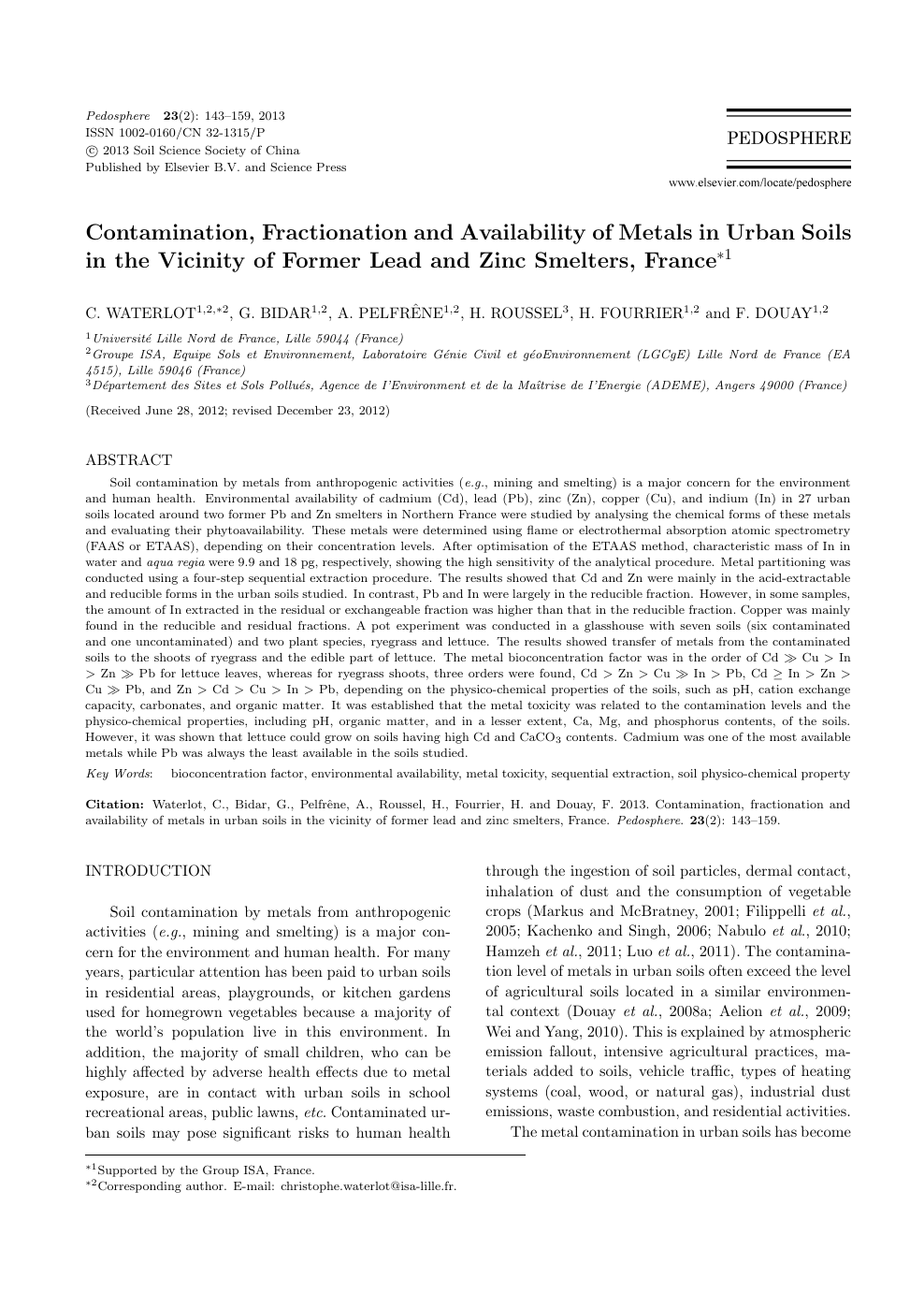 Effects Of Iron Concentration Level In Extracting Solutions From Contaminated Soils On The Determination Of Zinc By Flame Atomic Absorption Spectrometry With Two Background Correctors Topic Of Research Paper In Earth