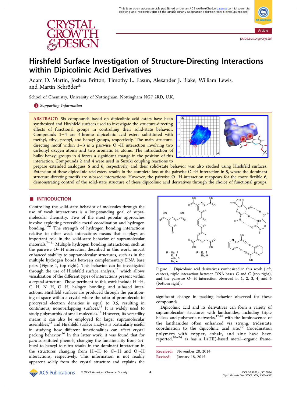 Hirshfeld Surface Investigation Of Structure Directing Interactions Within Dipicolinic Acid Derivatives Topic Of Research Paper In Chemical Sciences Download Scholarly Article Pdf And Read For Free On Cyberleninka Open Science Hub