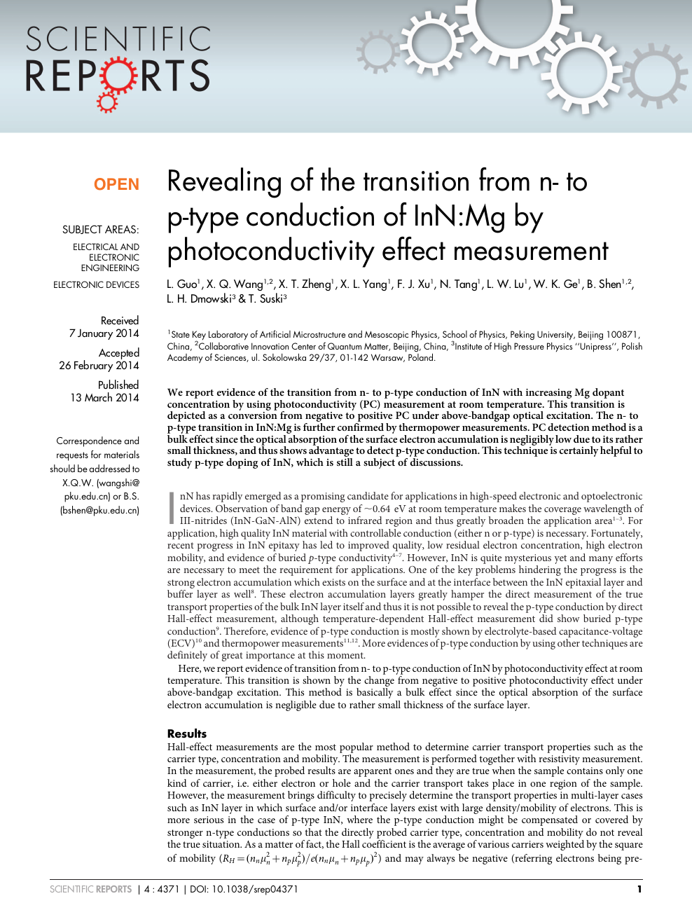 Revealing Of The Transition From N To P Type Conduction Of Inn Mg By Photoconductivity Effect Measurement Topic Of Research Paper In Nano Technology Download Scholarly Article Pdf And Read For Free On Cyberleninka
