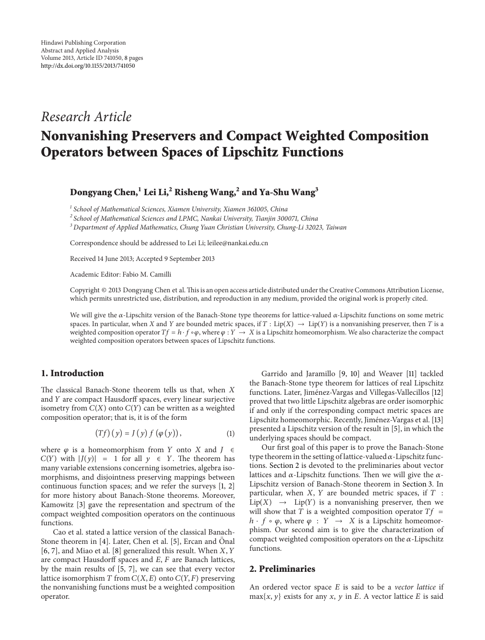 Nonvanishing Preservers And Compact Weighted Composition Operators Between Spaces Of Lipschitz Functions Topic Of Research Paper In Mathematics Download Scholarly Article Pdf And Read For Free On Cyberleninka Open Science Hub
