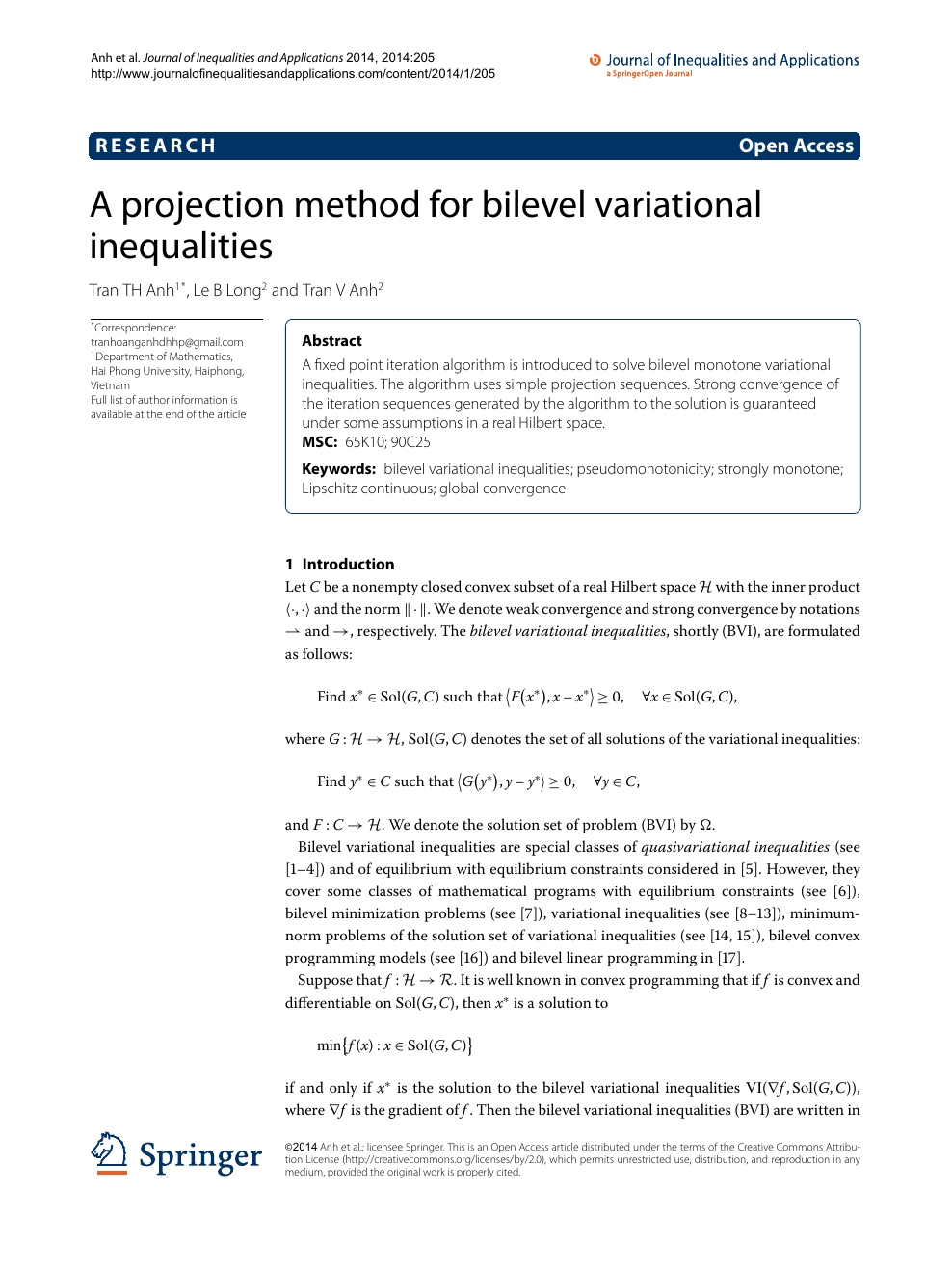 A Projection Method For Bilevel Variational Inequalities Topic Of Research Paper In Mathematics Download Scholarly Article Pdf And Read For Free On Cyberleninka Open Science Hub