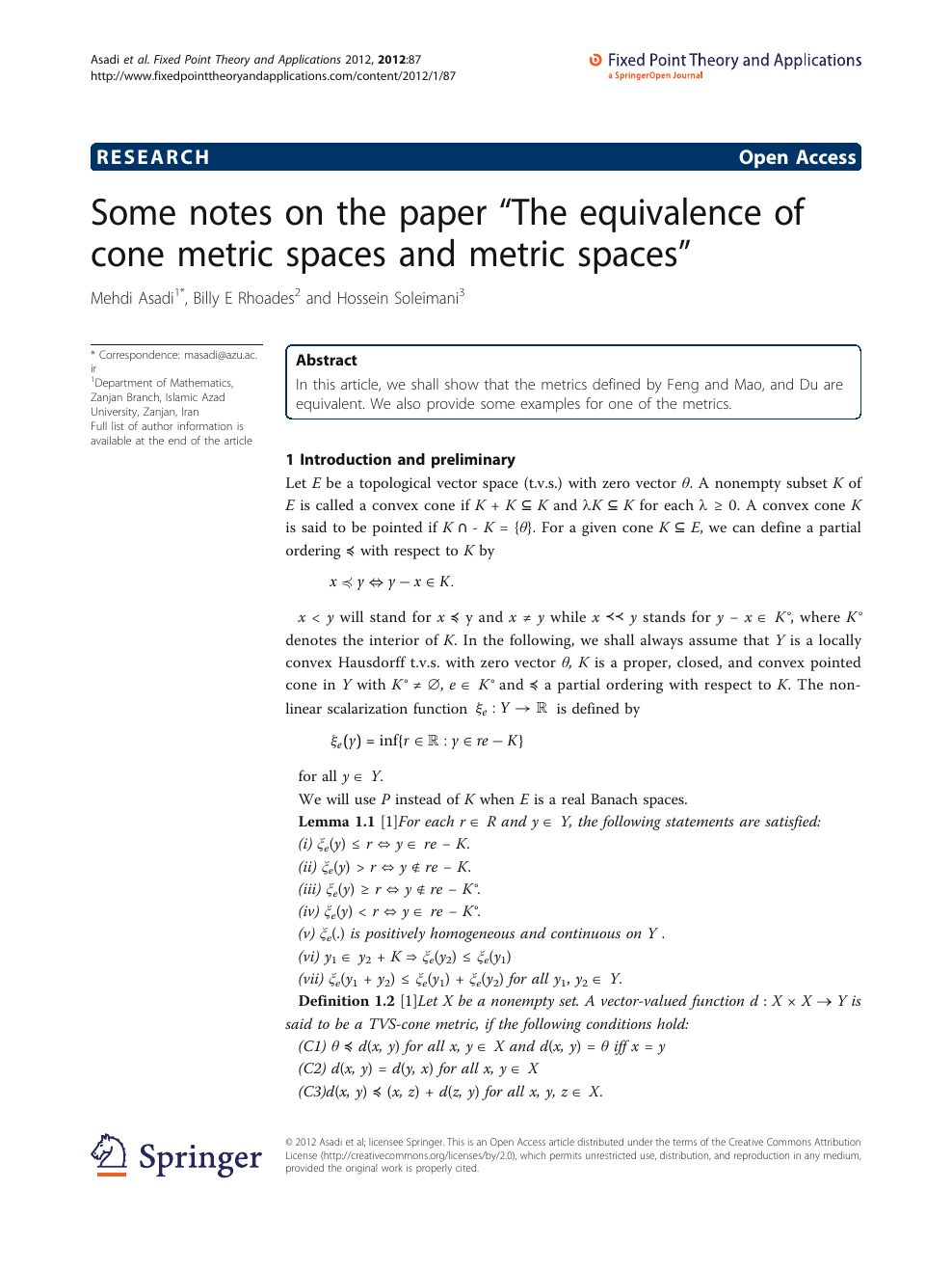 Some Notes On The Paper The Equivalence Of Cone Metric Spaces And Metric Spaces Topic Of Research Paper In Mathematics Download Scholarly Article Pdf And Read For Free On Cyberleninka Open