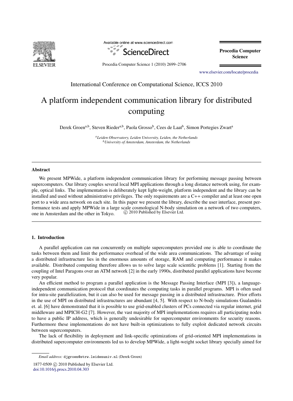Distributed computing thesis