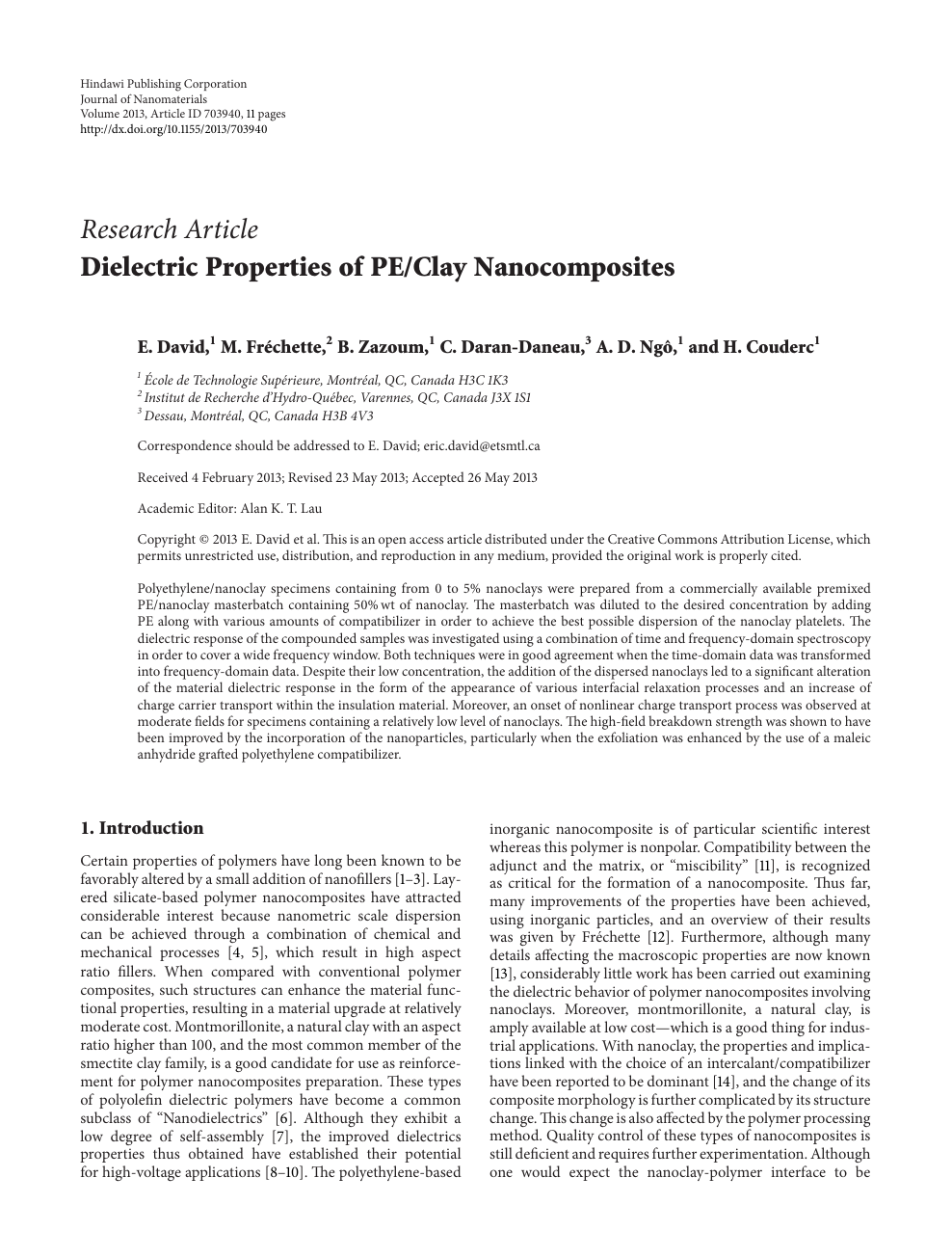 Dielectric Properties Of Pe Clay Nanocomposites Topic Of Research Paper In Nano Technology Download Scholarly Article Pdf And Read For Free On Cyberleninka Open Science Hub