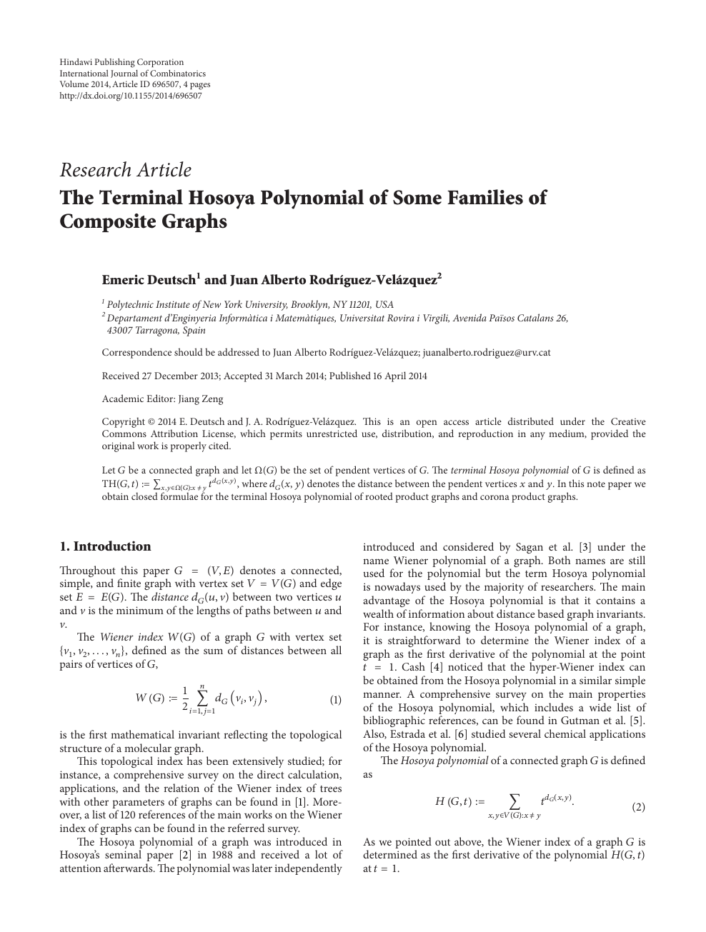 The Terminal Hosoya Polynomial Of Some Families Of Composite Graphs Topic Of Research Paper In Mathematics Download Scholarly Article Pdf And Read For Free On Cyberleninka Open Science Hub