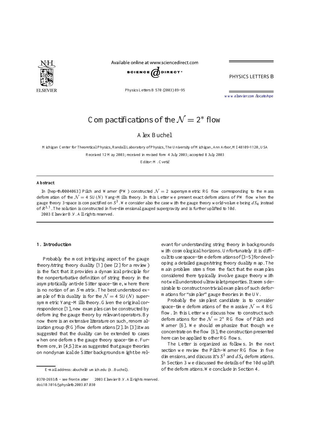Compactifications Of The N 2 Flow Topic Of Research Paper In Physical Sciences Download Scholarly Article Pdf And Read For Free On Cyberleninka Open Science Hub