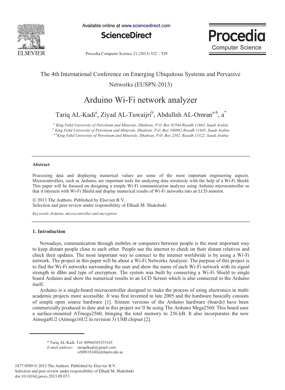 Arduino Wi Fi Network Analyzer Topic Of Research Paper In Computer And Information Sciences Download Scholarly Article Pdf And Read For Free On Cyberleninka Open Science Hub