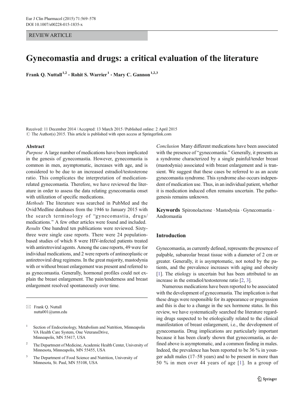 Gynecomastia And Drugs A Critical Evaluation Of The Literature Topic Of Research Paper In Clinical Medicine Download Scholarly Article Pdf And Read For Free On Cyberleninka Open Science Hub