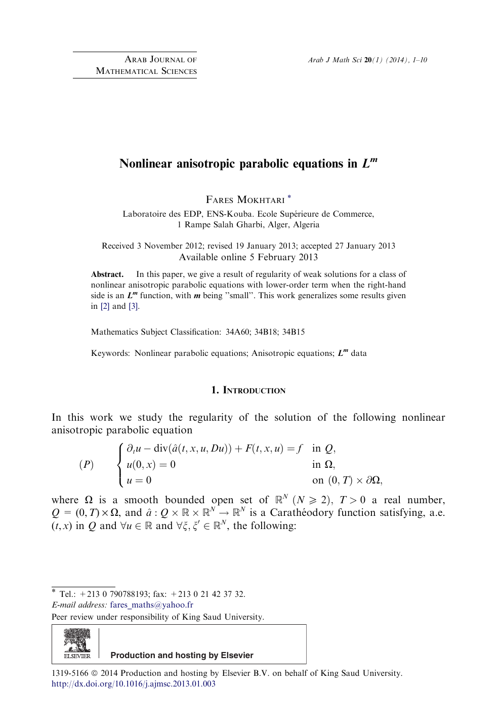 Nonlinear Anisotropic Parabolic Equations In Lm Topic Of Research Paper In Mathematics Download Scholarly Article Pdf And Read For Free On Cyberleninka Open Science Hub