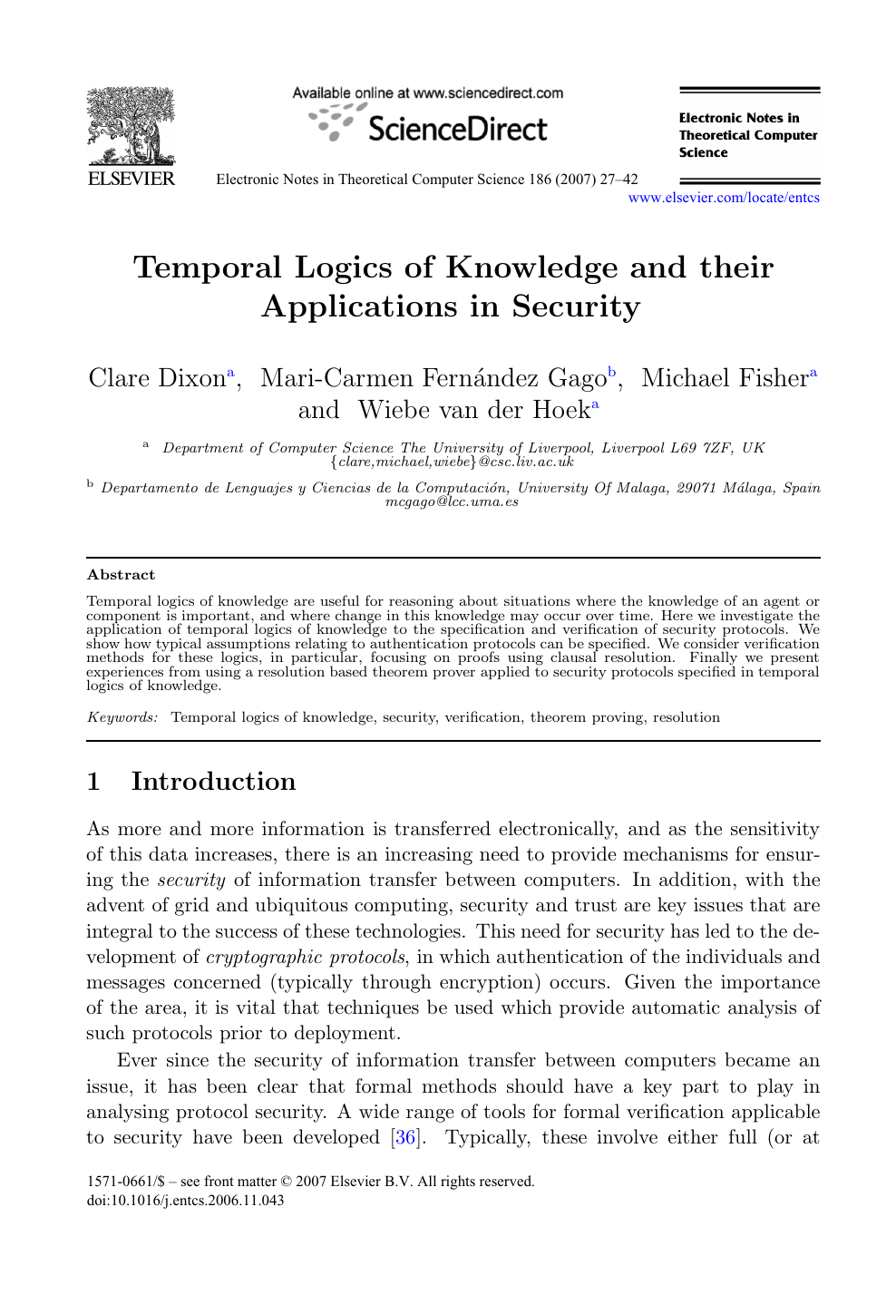 Temporal Logics Of Knowledge And Their Applications In Security Topic Of Research Paper In Computer And Information Sciences Download Scholarly Article Pdf And Read For Free On Cyberleninka Open Science Hub