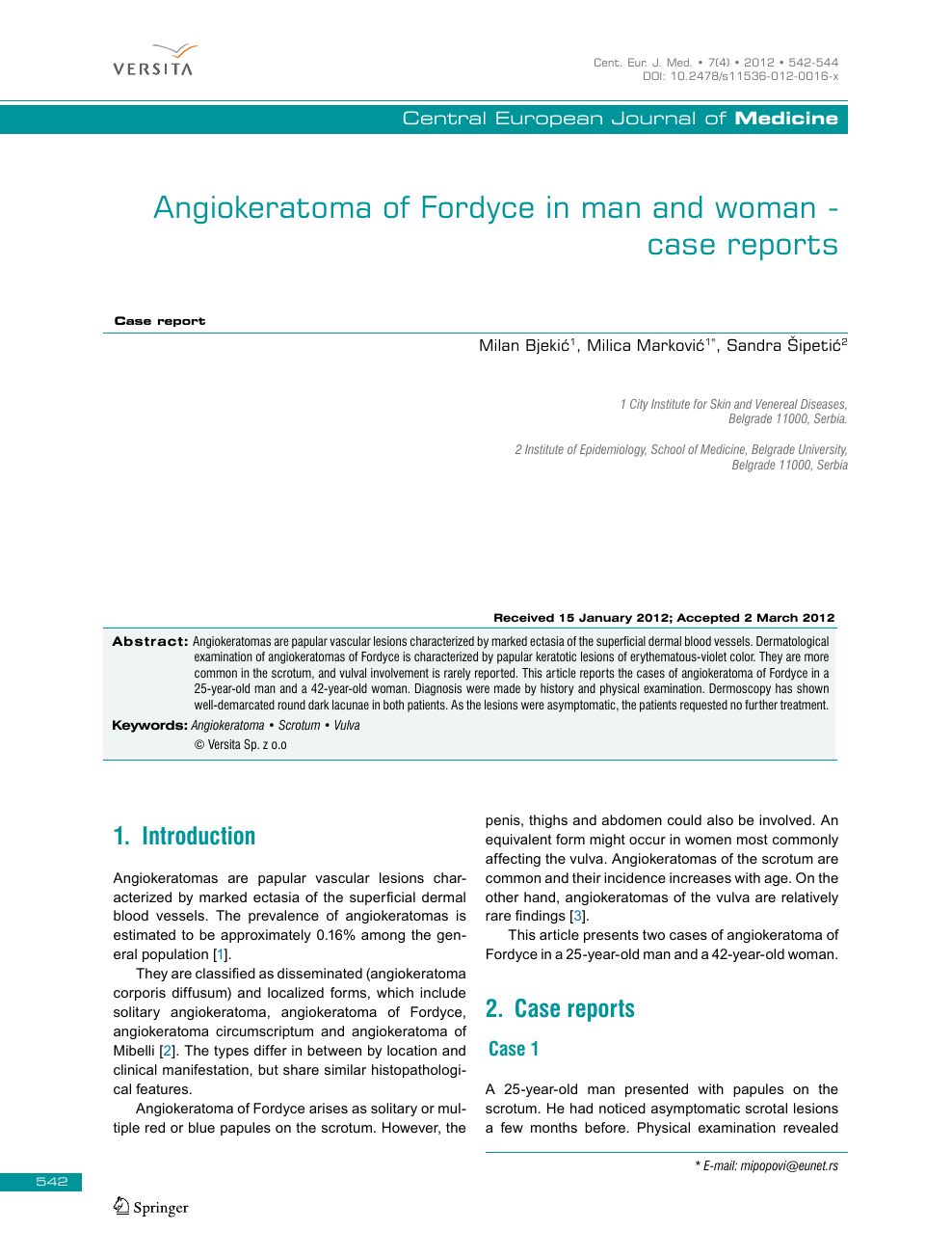 women multiple angiokeratomas