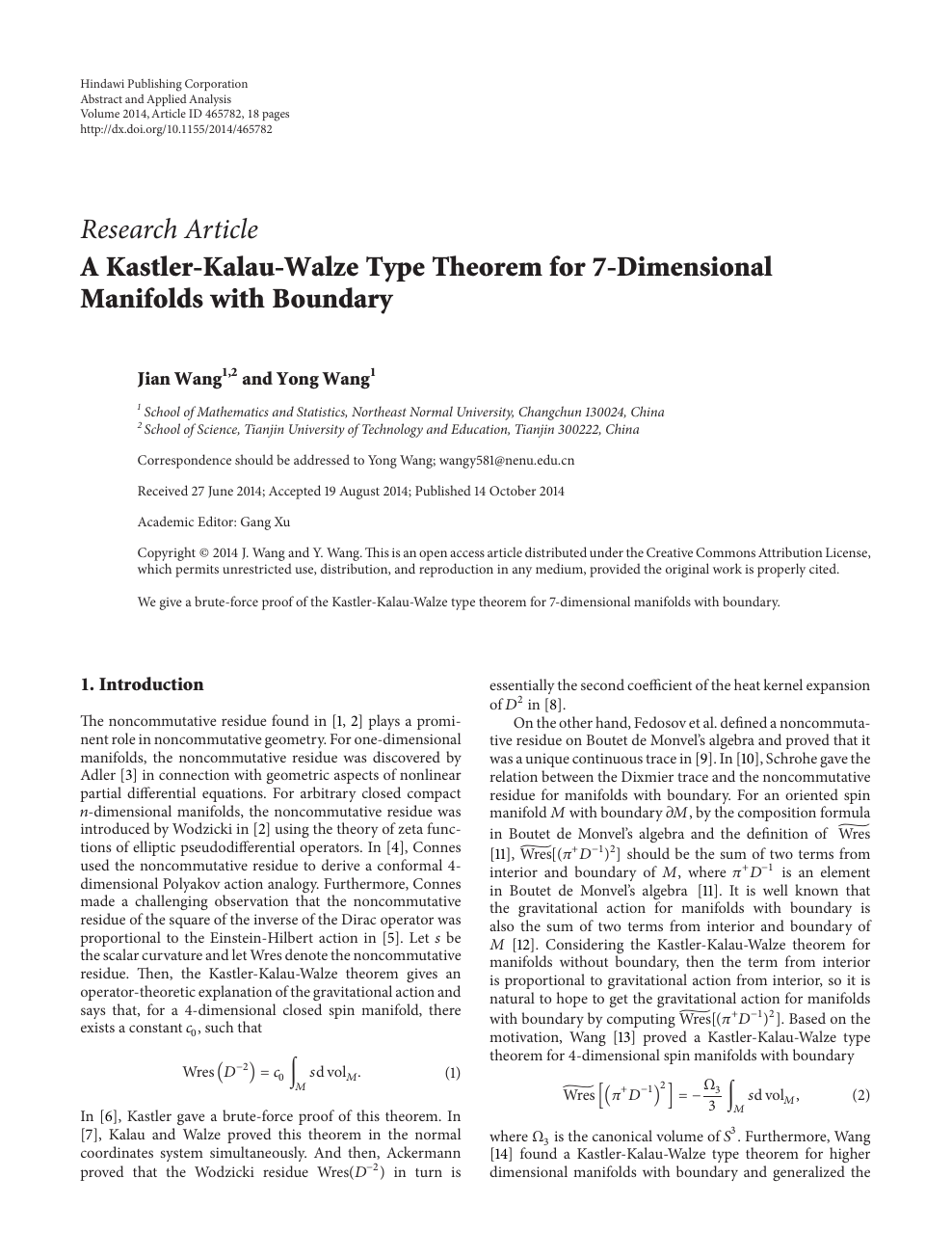 A Kastler Kalau Walze Type Theorem For 7 Dimensional Manifolds With Boundary Topic Of Research Paper In Mathematics Download Scholarly Article Pdf And Read For Free On Cyberleninka Open Science Hub