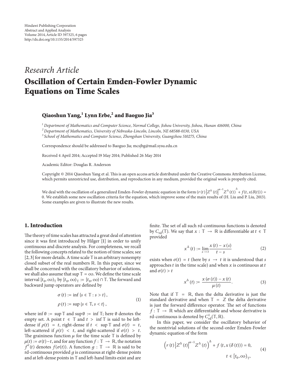 Oscillation Of Certain Emden Fowler Dynamic Equations On Time Scales Topic Of Research Paper In Mathematics Download Scholarly Article Pdf And Read For Free On Cyberleninka Open Science Hub