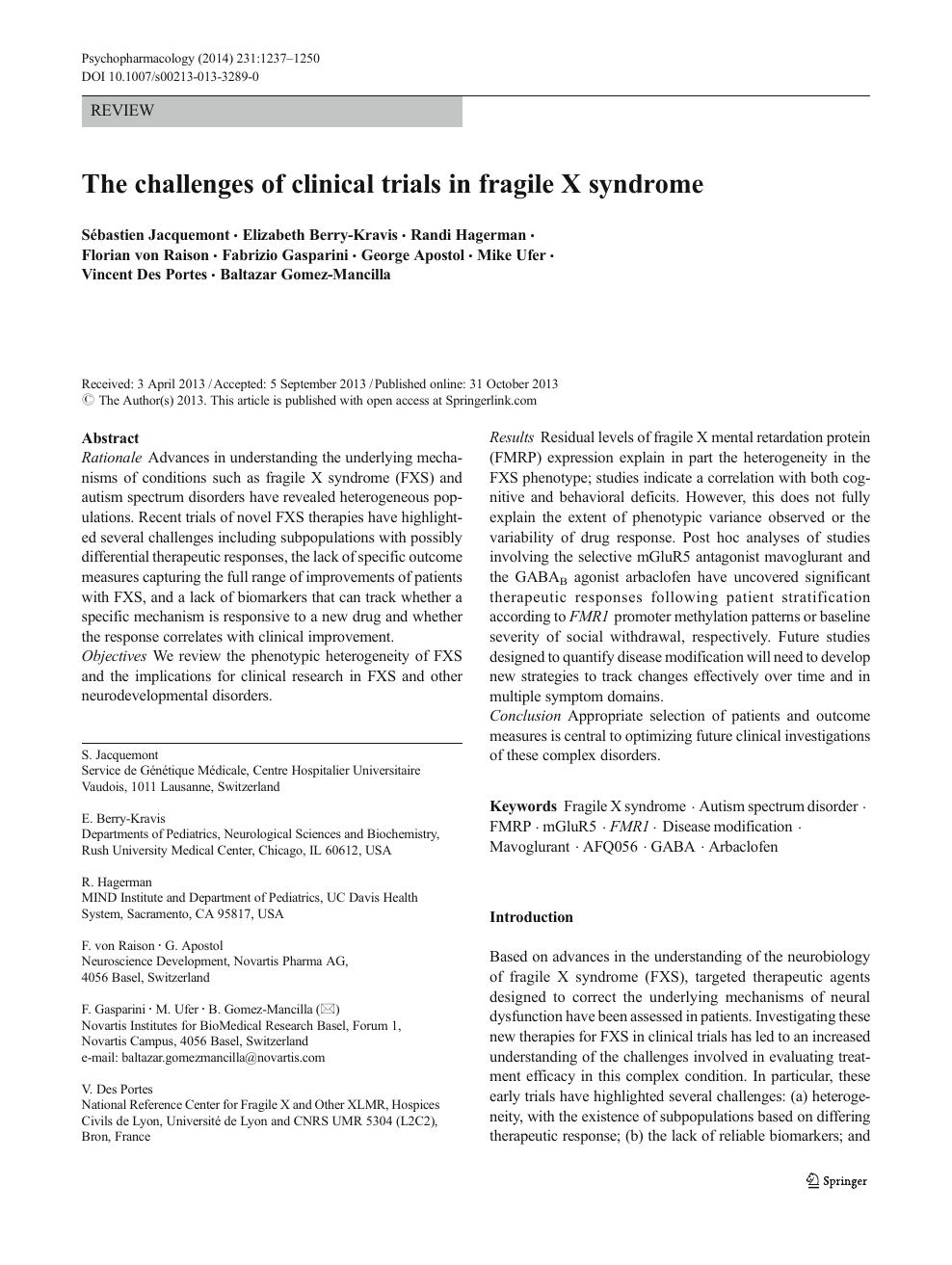 The Challenges Of Clinical Trials In Fragile X Syndrome Topic Of Research Paper In Clinical Medicine Download Scholarly Article Pdf And Read For Free On Cyberleninka Open Science Hub
