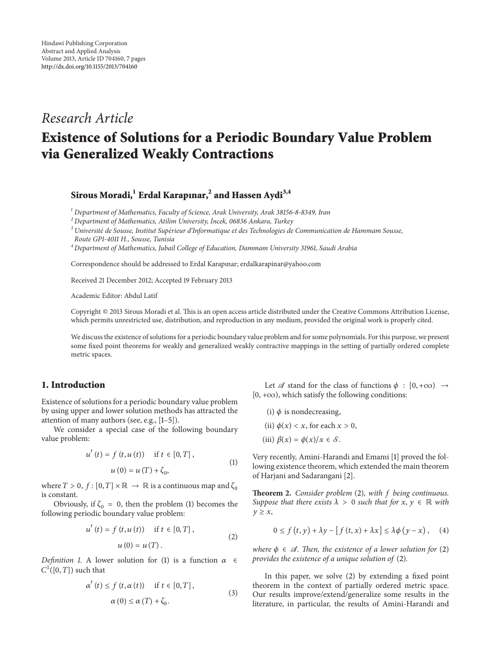 Existence Of Solutions For A Periodic Boundary Value Problem Via Generalized Weakly Contractions Topic Of Research Paper In Mathematics Download Scholarly Article Pdf And Read For Free On Cyberleninka Open Science