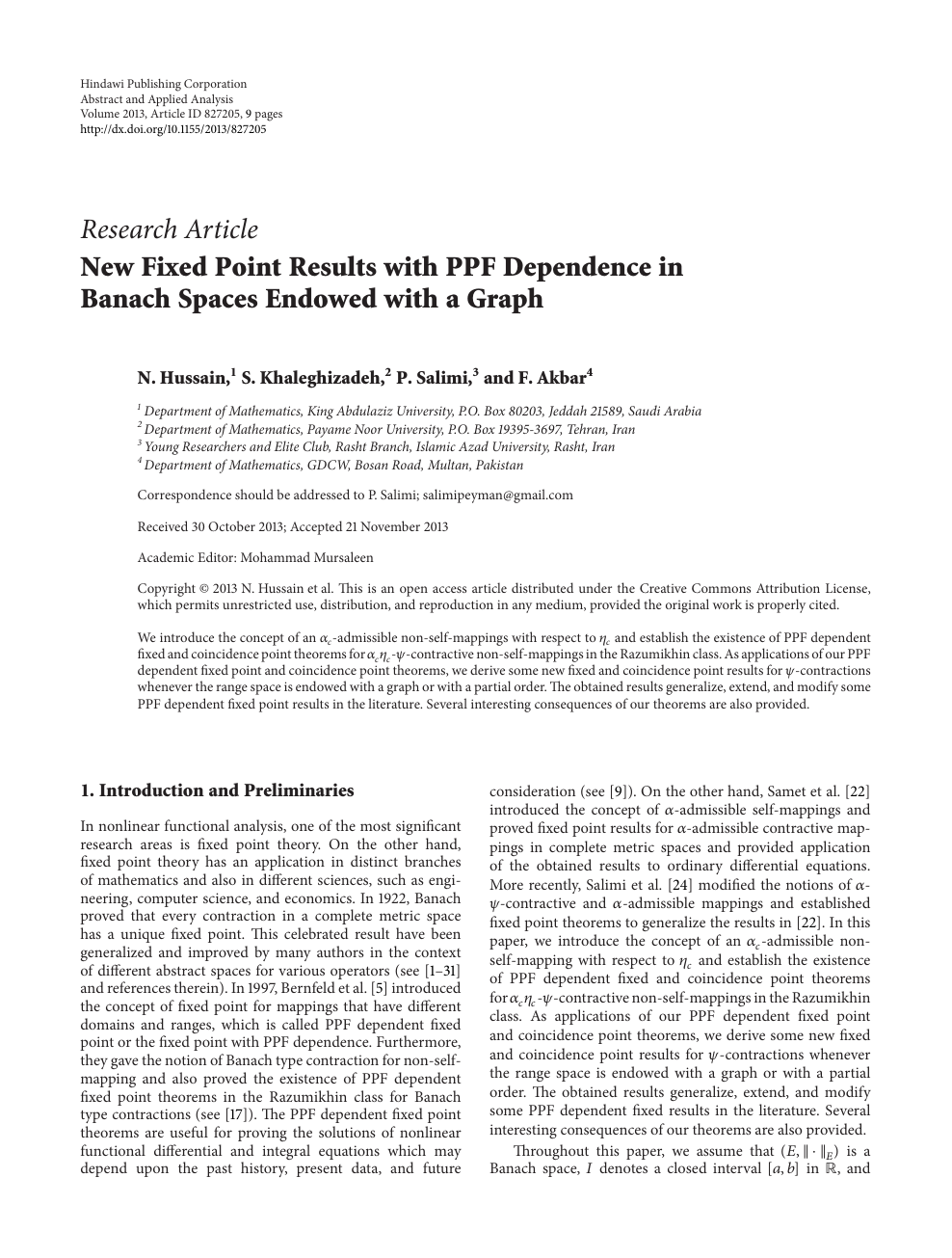 New Fixed Point Results With Ppf Dependence In Banach Spaces Endowed With A Graph Topic Of Research Paper In Mathematics Download Scholarly Article Pdf And Read For Free On Cyberleninka Open