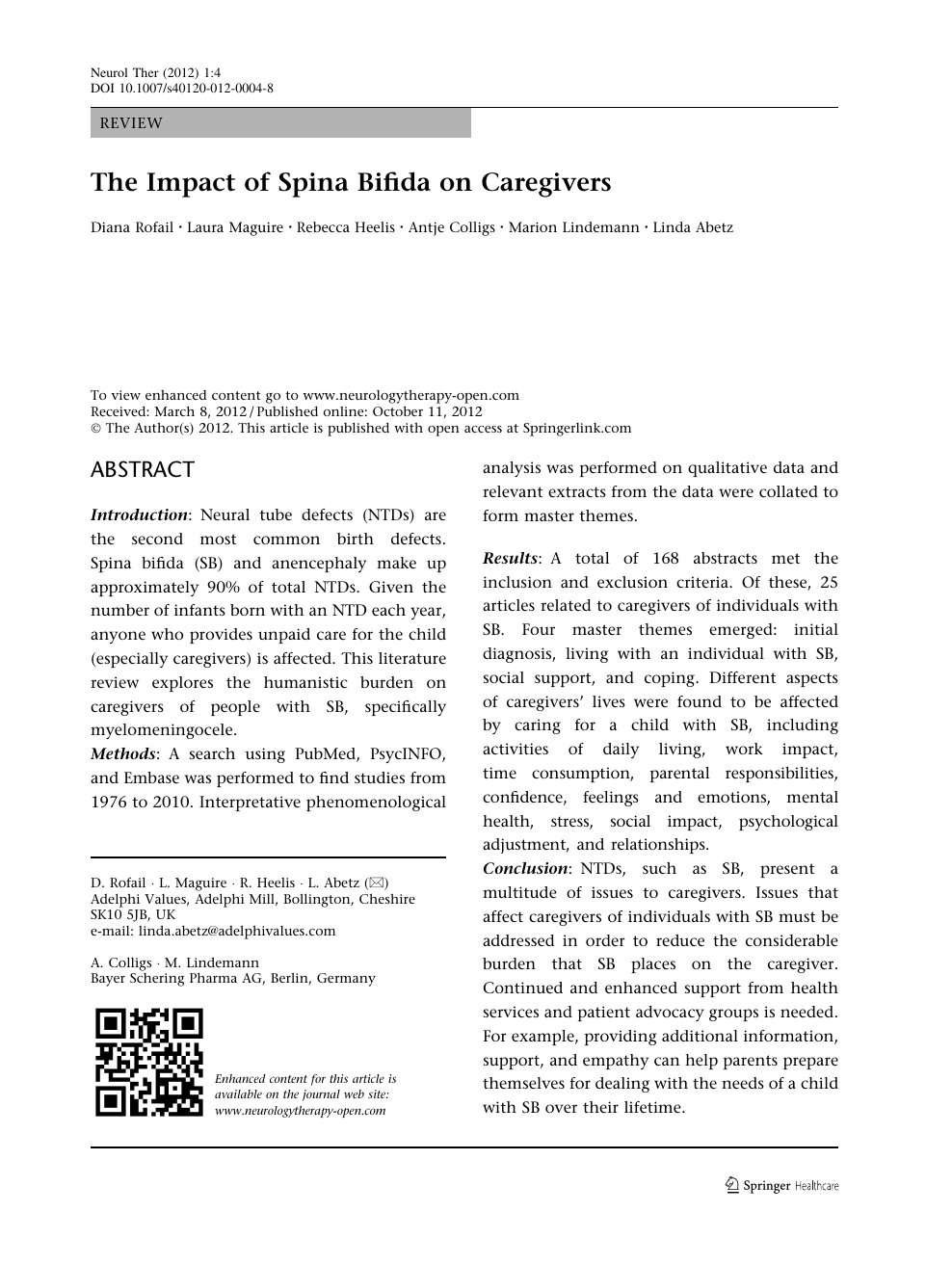 spina bifida research paper