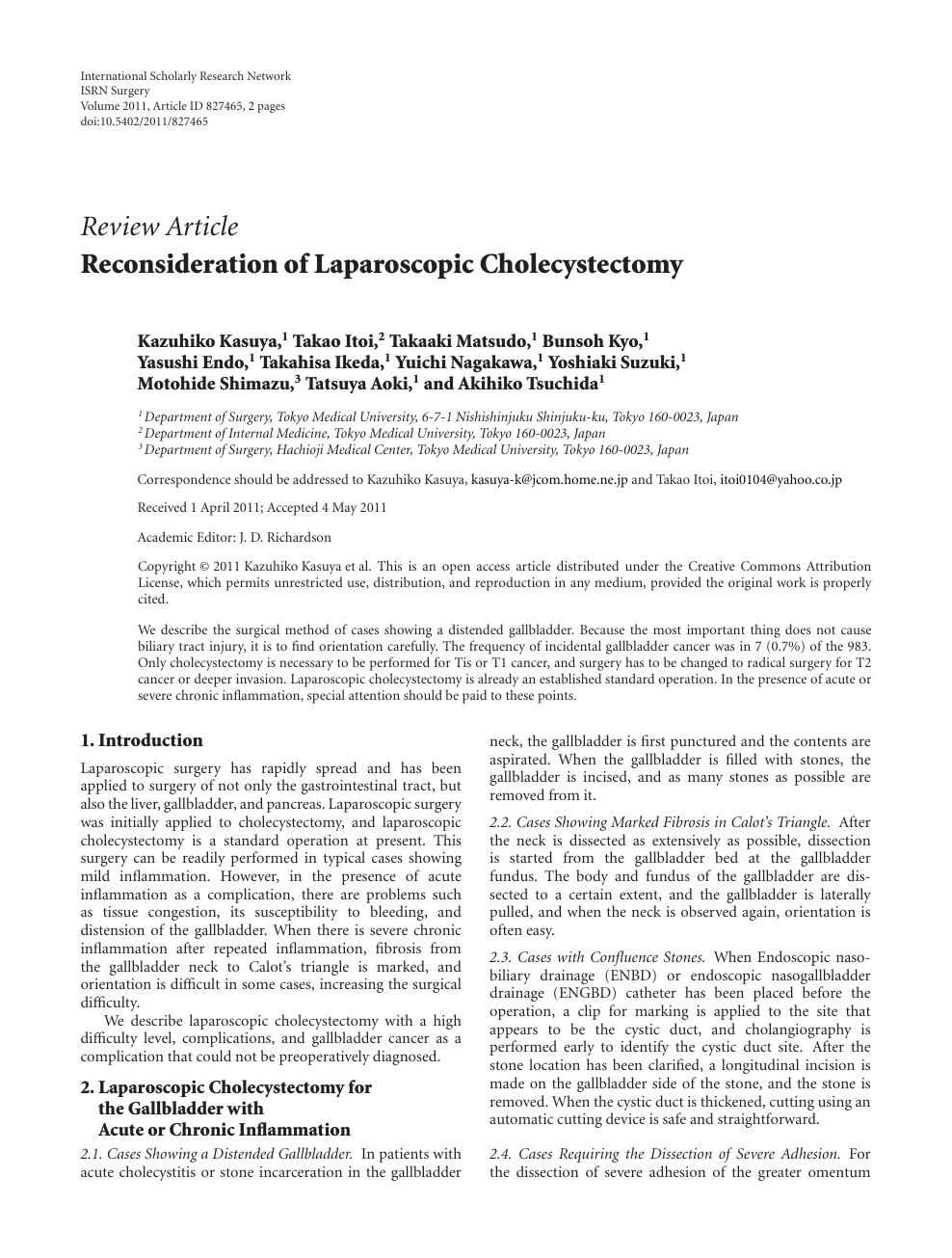 Reconsideration Of Laparoscopic Cholecystectomy Topic Of Research Paper In Clinical Medicine Download Scholarly Article Pdf And Read For Free On Cyberleninka Open Science Hub